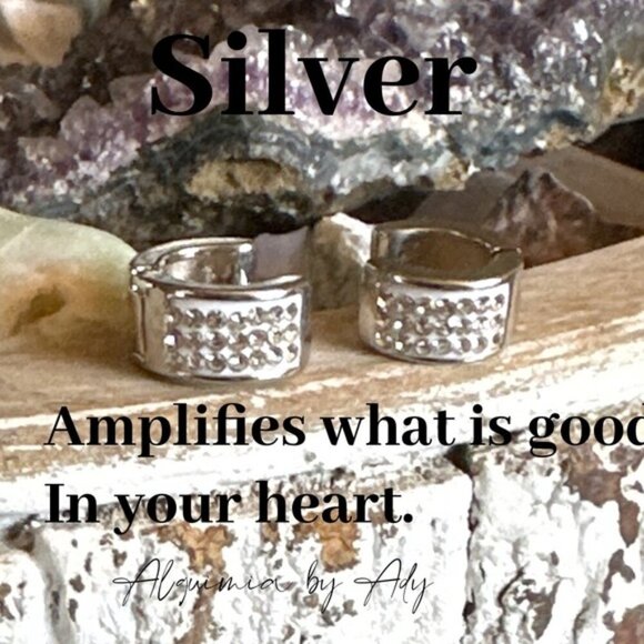 Alquimia Silver Hoop Earrings - Picture 2 of 4